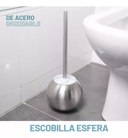Escobilla esfera para inodoro de acero inoxidable
