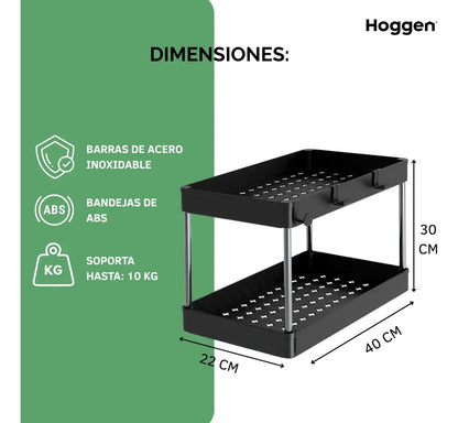 Organizador Estante Grande X1 Cocina Alacena Bacha Multiusos
