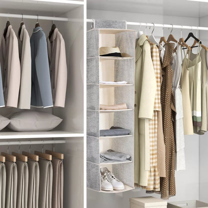 Organizador Colgante De 6 Estantes Gris