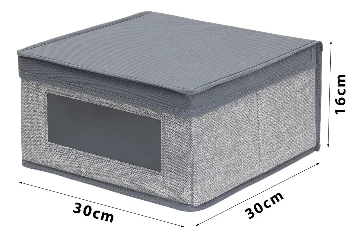 Caja Organizadora De Tela Plegable Con Tapa Multiuso Placard