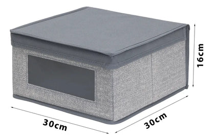 Caja Organizadora De Tela Plegable Con Tapa Multiuso Placard