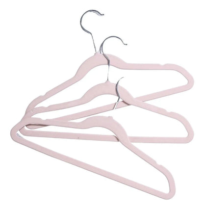 Perchas Terciopelo Kids Rosas X 10 Unidades