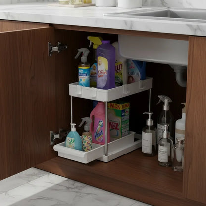 Organizador Estante Grande X1 Cocina Alacena Bacha Multiusos Blanco