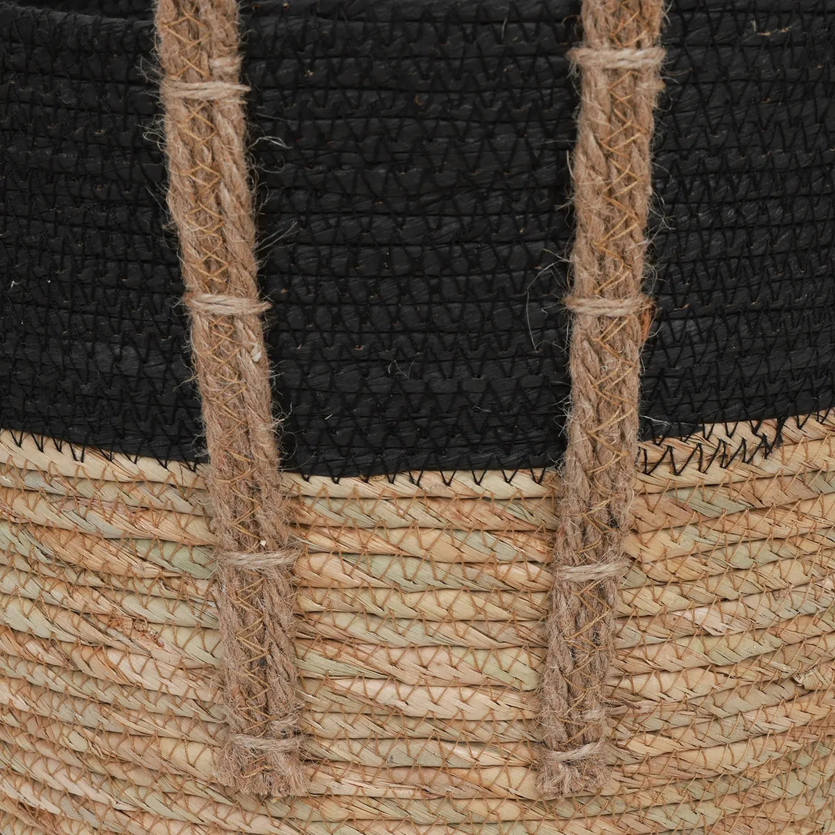 Canasto Cesto Organizador Redondo Fibra Multiuso Deco Marrón