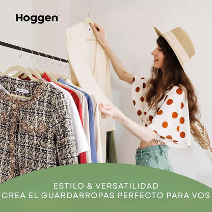 Perchas Terciopelo Beige para Adultos x 50 Unidades