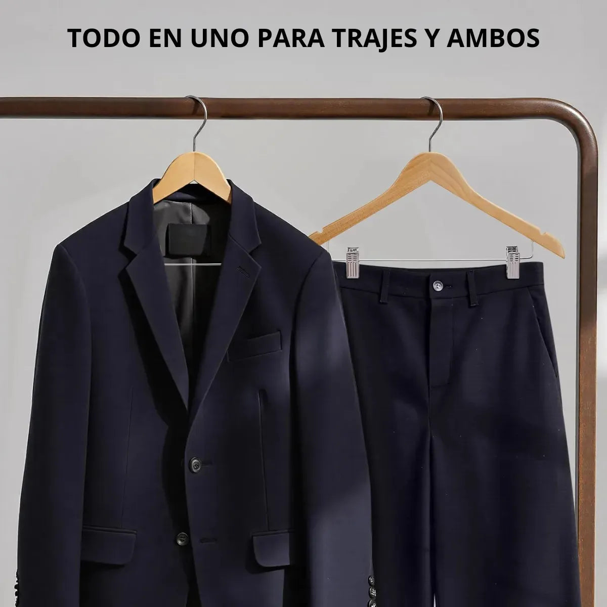 Pack X 70 Perchas De Madera Con Ganchos Natural Lustradas