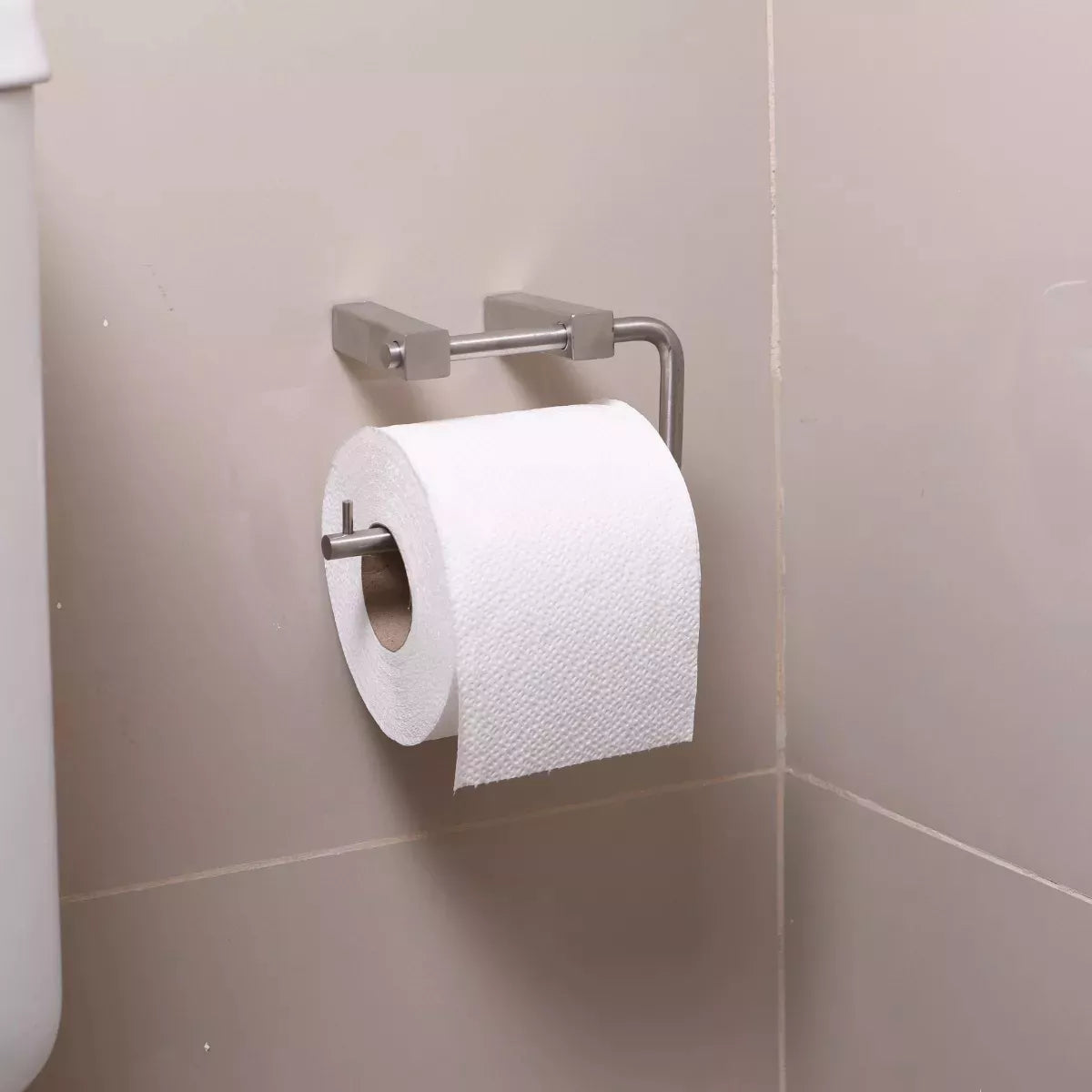 Portarollo de papel higienico de acero inoxidable