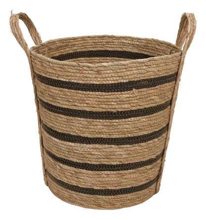 Canasto Cesto Organizador Redondo Fibra Multiuso Hogar Marrón