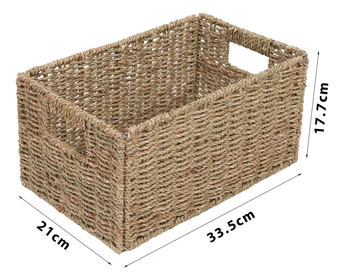 Canasto Organizador Plegable De Fibra Vegetal Premium Deco Hogar Multiuso