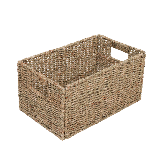 Canasto Organizador Plegable De Fibra Vegetal