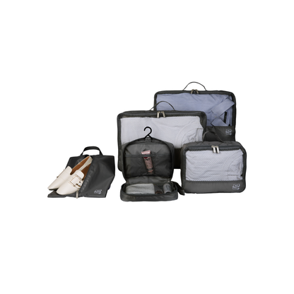 Fundas Organizadoras de Viaje Negro Pack 5 Unidades