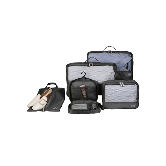 Fundas Organizadoras de Viaje Negro Pack 5 Unidades