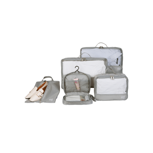 Fundas Organizadoras de Viaje Gris Pack 5 Unidades