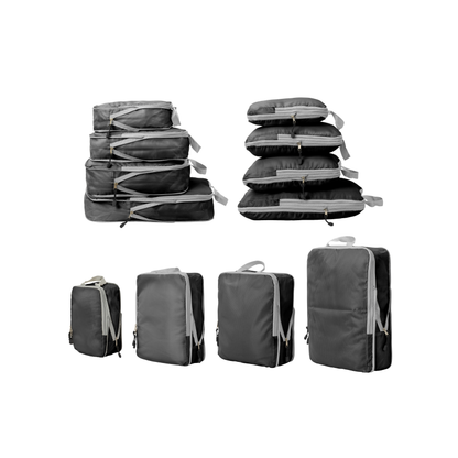 Fundas Organizadoras De Viaje Negro Pack 4 Unidades