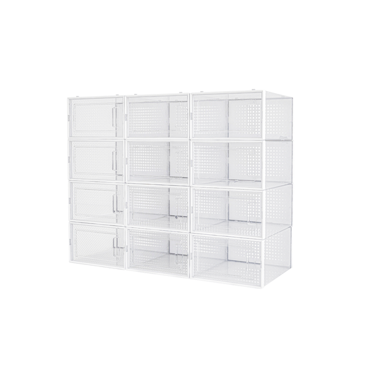 Caja Organizadora Para Zapatos por 12 Unidades con Apertura Frontal Horizontal