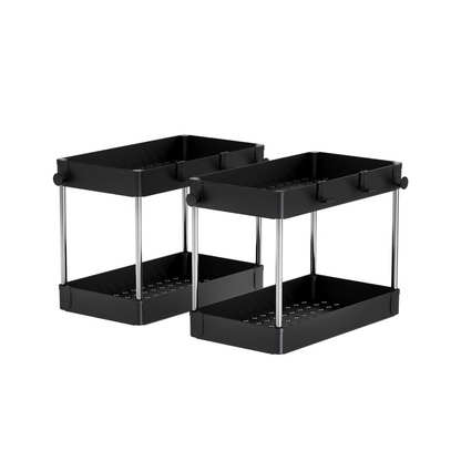 Pack x2 organizadores de cocina negro
