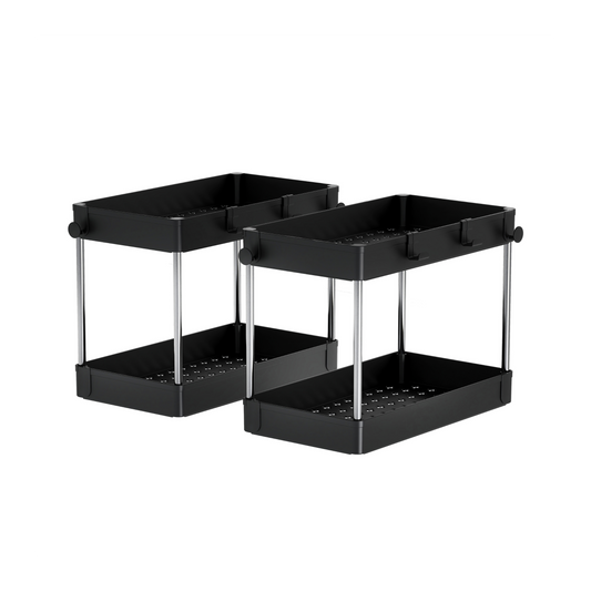 Pack x2 organizadores de cocina negro