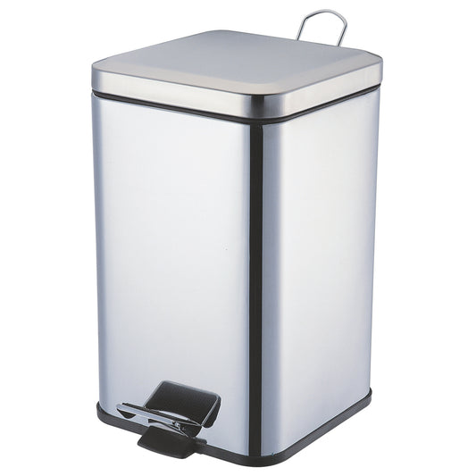 Cesto pedal Acero Cuadrado 12 Litros