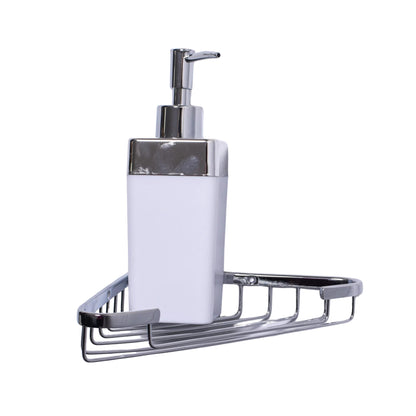 Jabonera de ducha para esquina de acero inoxidable