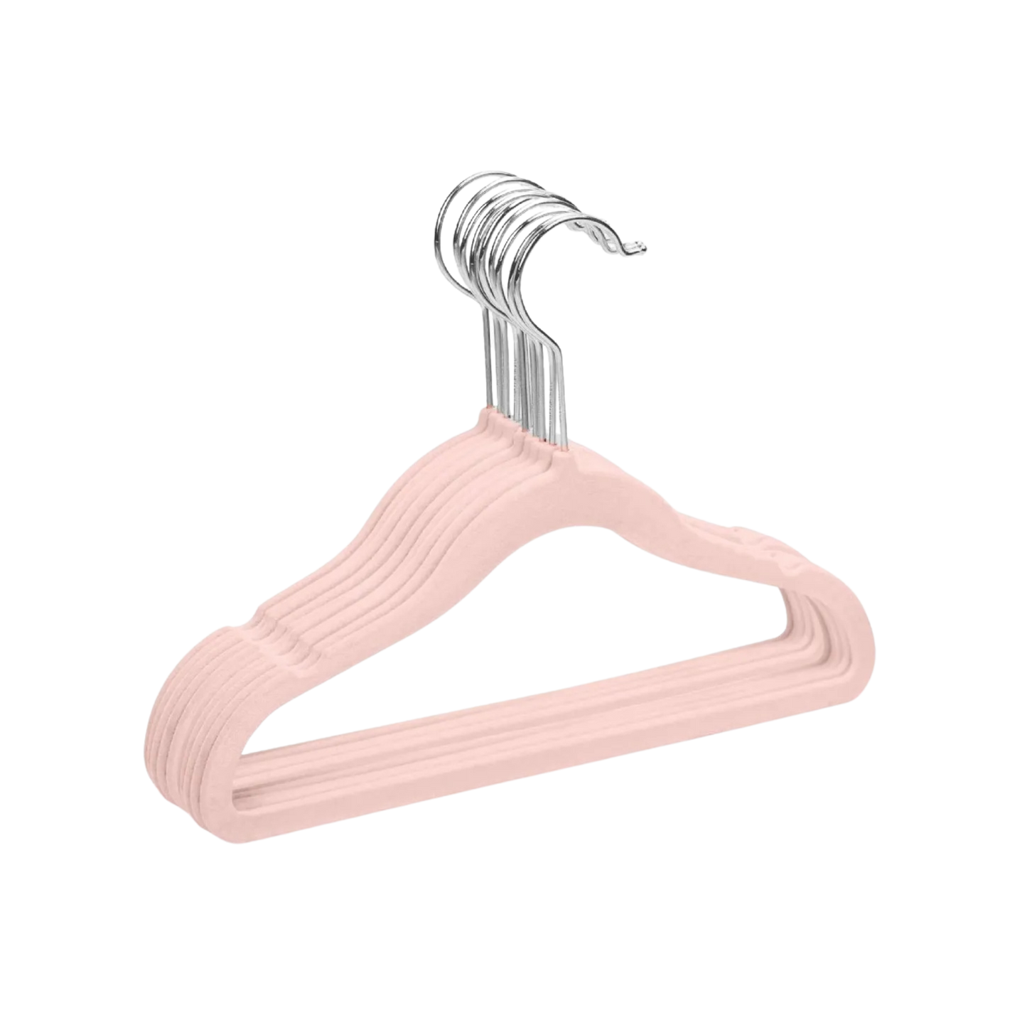 Perchas Terciopelo Kids Rosas X 10 Unidades