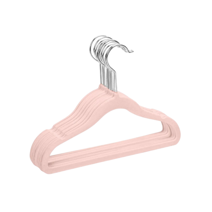 Perchas Terciopelo Kids Rosas X 10 Unidades