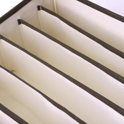 Set X4 Organizador Ropa Interior Separador Cajon Tela Beige