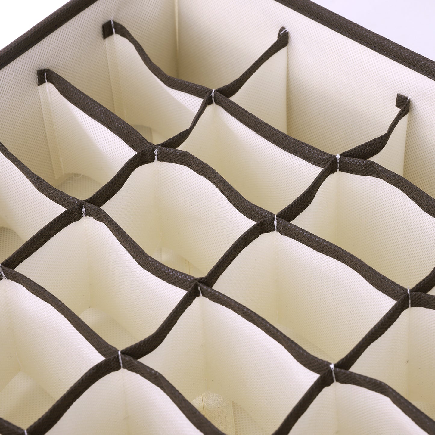 Set X4 Organizador Ropa Interior Separador Cajon Tela Beige