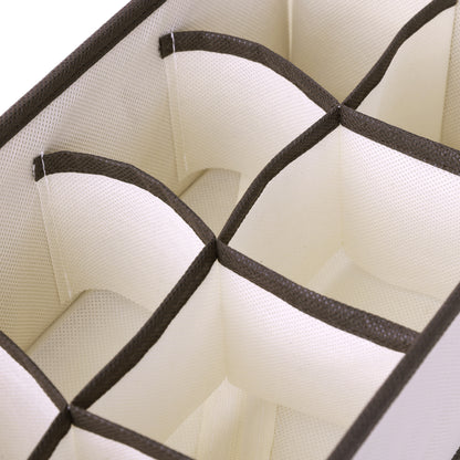Set X4 Organizador Ropa Interior Separador Cajon Tela Beige