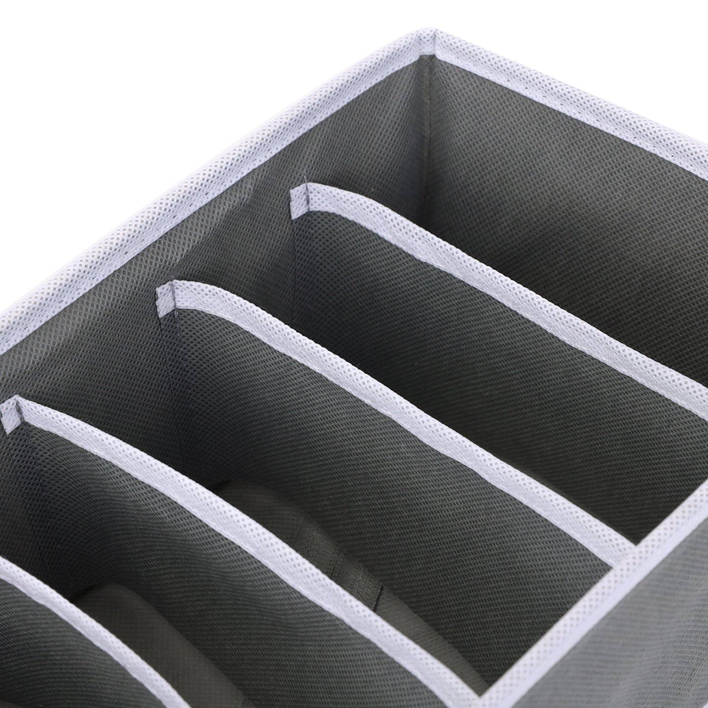 Set X4 Organizador Ropa Interior Separador Cajon Tela Gris