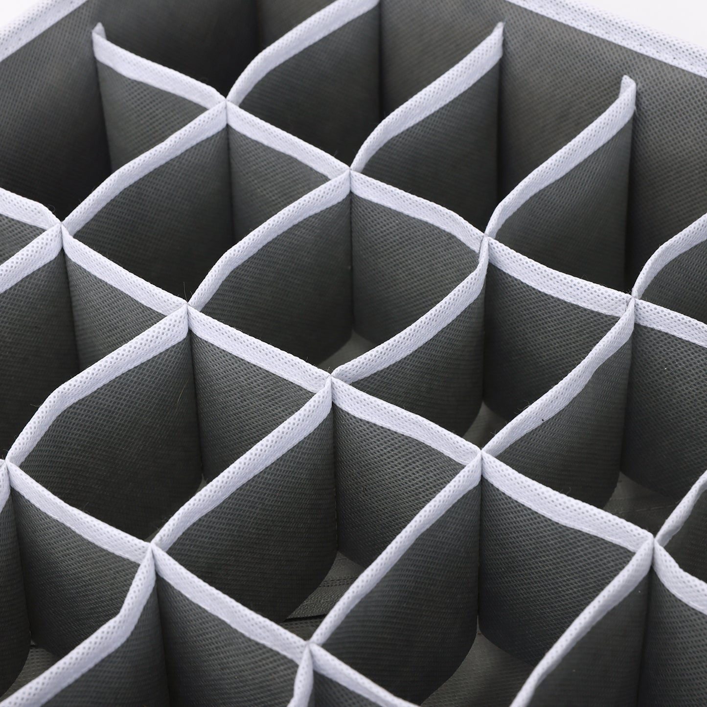 Set X4 Organizador Ropa Interior Separador Cajon Tela Gris