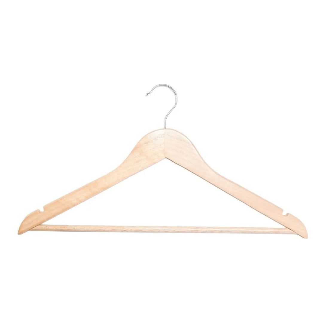 Perchas De Madera Lustrada X 5 Unidades