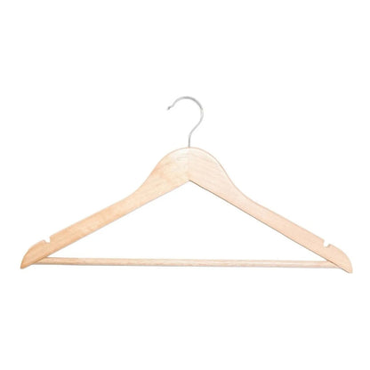 Perchas De Madera Lustrada X 5 Unidades