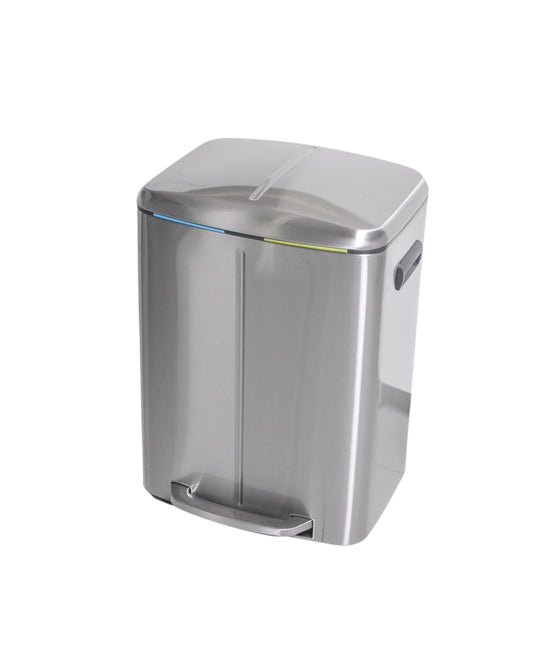 Tacho de basura doble de acero inoxidable 40 litros